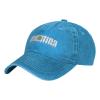 AHMOVOMAH Argentina Flag Denim Hats for Mens Womens Baseball Caps Casquette Blue view 1