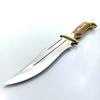 yatagan Full Tang Blade Hunting Knife with Leather Sheath-Stainless Steel Knife-Tactical Knife-Bushcraft Knife-Survival Knife-Fixed Blade Knife-Camping and Outdoor Knife-Extremely Sharp Blade view 1