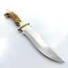 yatagan Full Tang Blade Hunting Knife with Leather Sheath-Stainless Steel Knife-Tactical Knife-Bushcraft Knife-Survival Knife-Fixed Blade Knife-Camping and Outdoor Knife-Extremely Sharp Blade view 2