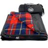 DOWN UNDER OUTDOORS Large Waterproof Windproof Extra Thick 350 GSM Quilted Fleece Stadium Blanket, Machine Washable Camping Picnic & Outdoor, Beach, Baseball,Dog, 82 x 55 (Red Check) view 1