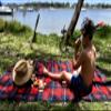 DOWN UNDER OUTDOORS Large Waterproof Windproof Extra Thick 350 GSM Quilted Fleece Stadium Blanket, Machine Washable Camping Picnic & Outdoor, Beach, Baseball,Dog, 82 x 55 (Red Check) view 4