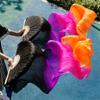 Silk Belly Dance Fan Dance 100% Real Silk Veils Left+Right Blue Colors Hot Salblack Purple Rose Orange! Figure21 S-120cm-1pair(2pcs) view 2