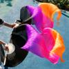 Silk Belly Dance Fan Dance 100% Real Silk Veils Left+Right Blue Colors Hot Salblack Purple Rose Orange! Figure21 S-120cm-1pair(2pcs) view 3