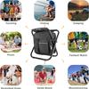 Kikerike Backpack Stool Cooler Chair Heavy Duty 300 LBS Max Load Portable Lightweight Folding Fishing Cooler for Camping Hunting Fishing - Black view 3