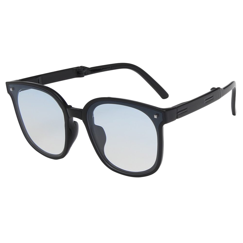 Saohuo Women Polarized Foldable Sunglasses Modern Easy Carry Classic Cat Eye Round Shape Square Frame Anti-Glare Sunglasses, Saohuo Sunglasses 0003
