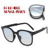 Saohuo Women Polarized Foldable Sunglasses Modern Easy Carry Classic Cat Eye Round Shape Square Frame Anti-Glare Sunglasses, Saohuo Sunglasses 0003 view 2
