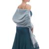 RIIQIICHY Pashmina Shawl for Women Weddings Wraps for Evening Dresses Grey Scarfs for Winter Warm Large Scarves view 2