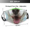 ASYG Funny Animals Mask Dog Face Mask Cute Mask Adjustable Breathable with 2 filters for Women Men view 2