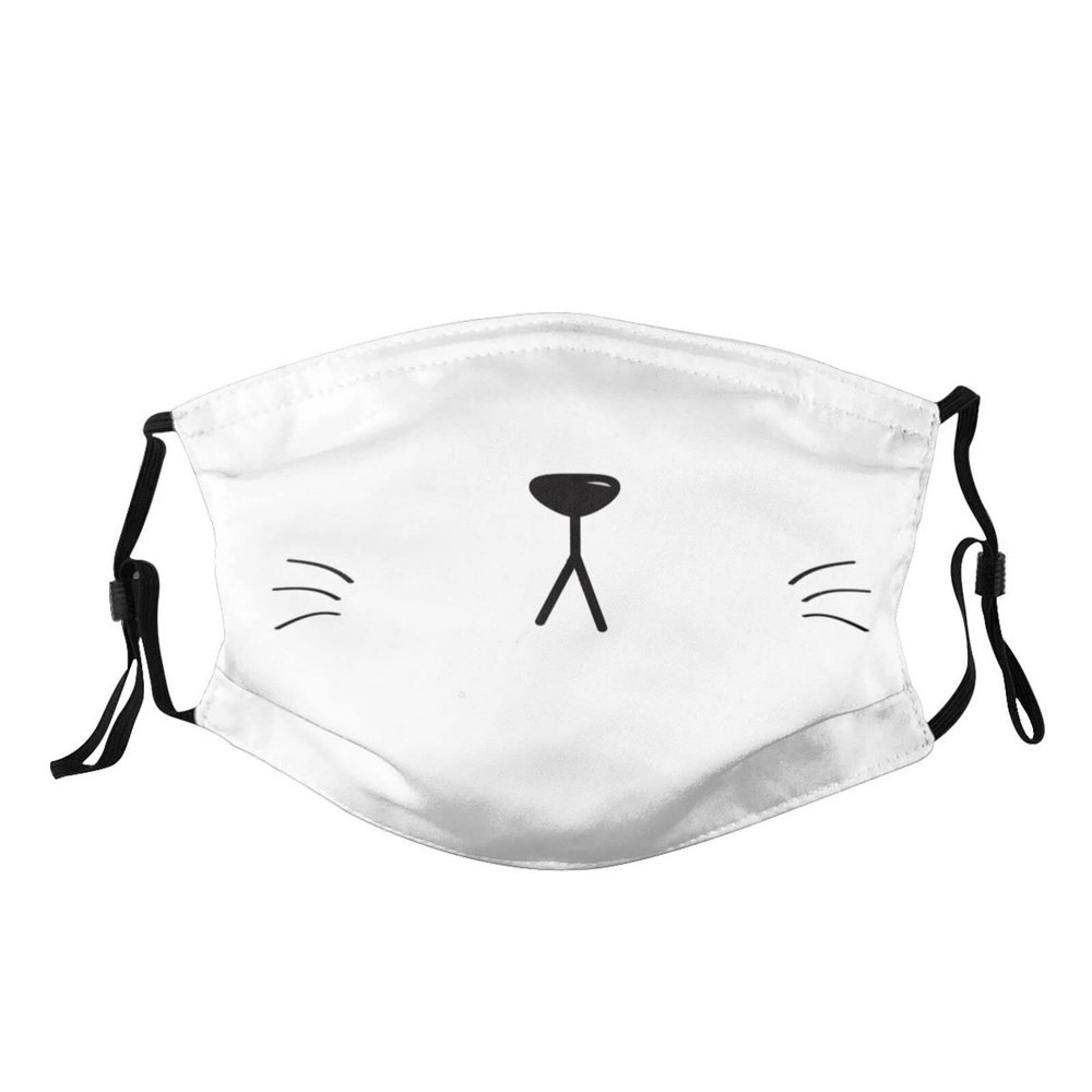 ASYG Funny Animals Mask Cat Face Mask Cute Mask Adjustable Breathable with 2 filters for Women Men