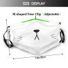 ASYG Funny Animals Mask Cat Face Mask Cute Mask Adjustable Breathable with 2 filters for Women Men view 2