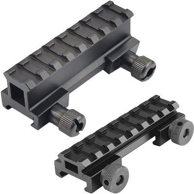 360 Tactical Low-Profile Full Size Riser Mount, 0.5" High 13 Slots Riser Mount 0.5 inch High for Scopes and Optics Three T Trading (Pack of 2-1 Inch High & 0.5" Inch Rise Mount)