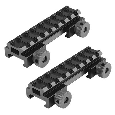 360 Tactical Low-Profile Full Size Riser Mount, 0.5" High 13 Slots Riser Mount 0.5 inch High for Scopes and Optics Three T Trading (Pack of 2-0.5" Inch Rise Mount)
