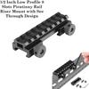 360 Tactical Low-Profile Full Size Riser Mount, 0.5" High 13 Slots Riser Mount 0.5 inch High for Scopes and Optics Three T Trading (Pack of 2-0.5" Inch Rise Mount) view 2