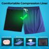 Mens Swim Trunks with Compression Liner Anti Chafe no Mesh net Comfort Swimming Shorts Boxer Brief Lined 5.5" Navy Blue view 3