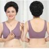 2 Pieces Women Breathable Pure Cotton Bralette Top Post Surgery Front Closure Sleep Bras Wireless Bra (Color : Purple+Gray, Size : 36/80BC) view 3