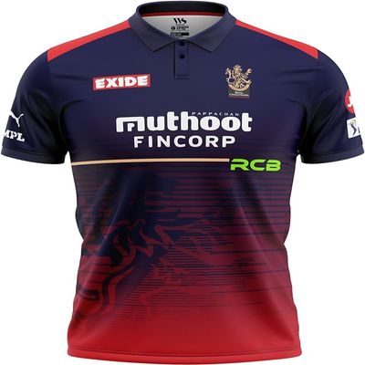 Royal Challengers Bangalore IPL Replica Cricket Jersey 2022 (RCB IPL Jersey) (2XL - 46 Inches)
