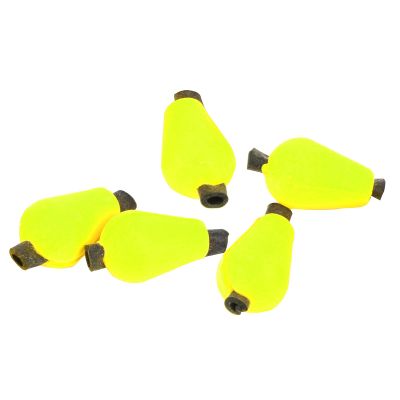 01 02 015 Tear Drop Foam Strike Indicator, High Density Fishing Float Foam Durable Convenient Practical 5Pcs for Outdoor for Fly Fishing(Fluorescent Yellow)