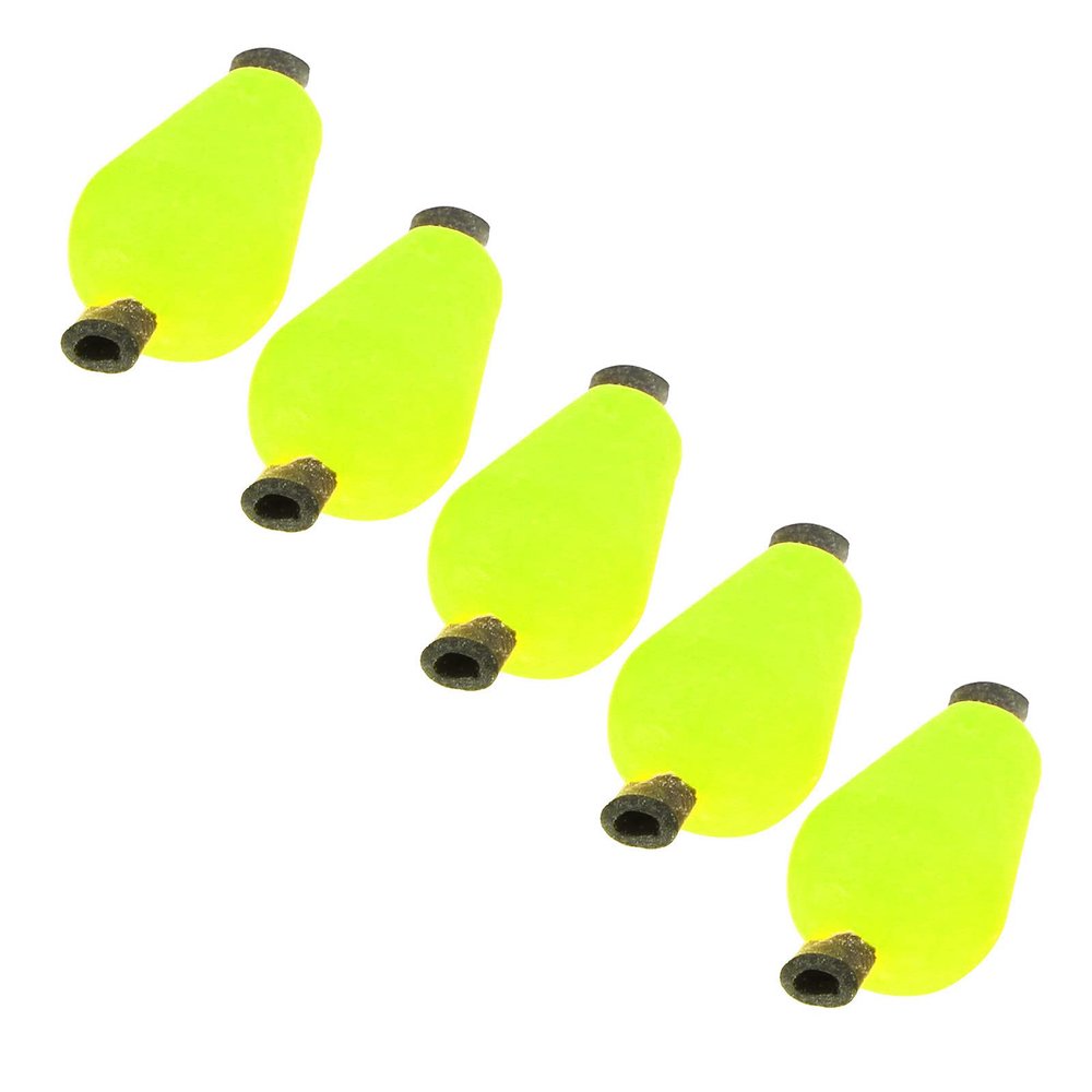 01 02 015 Fishing Float Foam, Convenient Easy to Install High Density Tear Drop Foam Strike Indicator Practical Durable for Fly Fishing for Outdoor(Fluorescent Yellow)