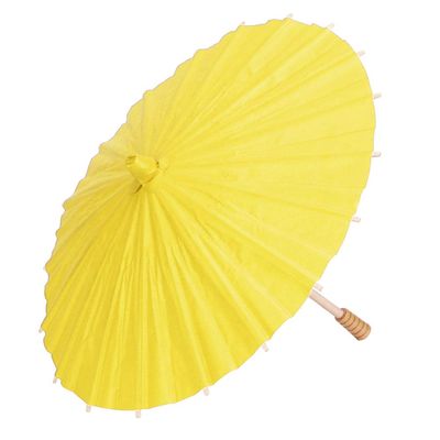 01 02 015 Doodle Umbrella, Wooden Handle Mini Paper Umbrella Environmental Friendly Tear Resistant for Painting Creation for DIY Handicrafts(Yellow)