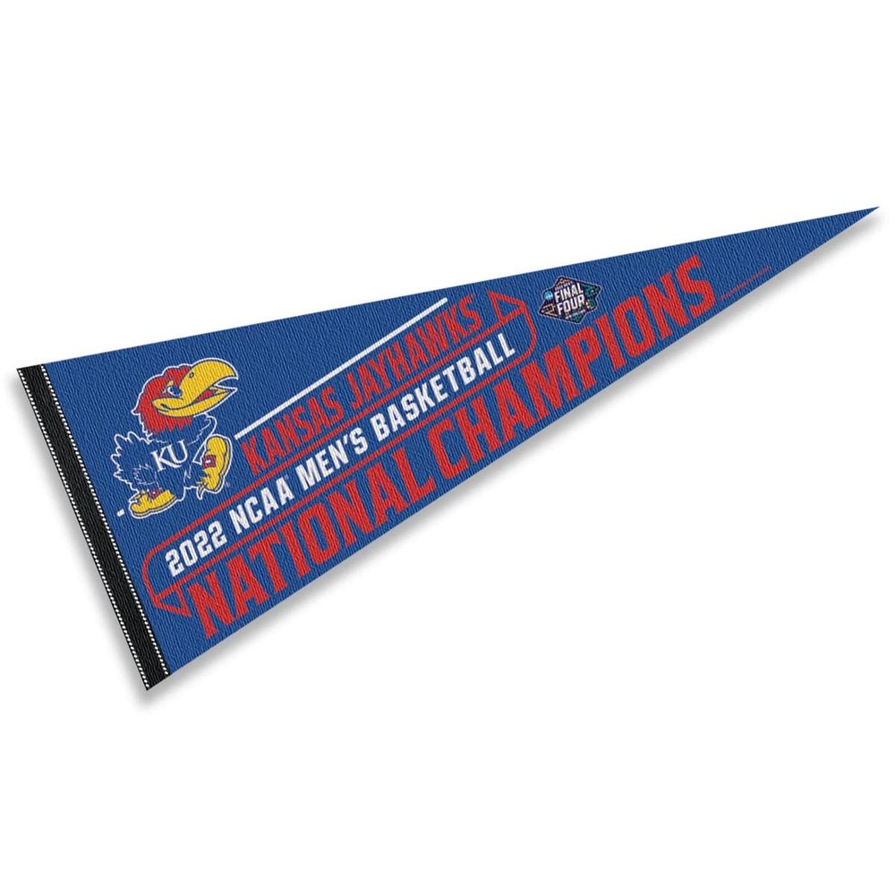 Kansas KU Jayhawks Pennant 2022 Basketball National Champions Banner