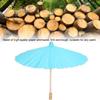 01 02 015 Doodle Umbrella, Wooden Handle Mini Paper Umbrella Environmental Friendly Tear Resistant for Painting Creation for DIY Handicrafts(Blue) view 2