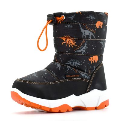Nova Mountain Boys Girls Little Kids Winter Snow Boots,NF NFWB102 OrangeDino 6