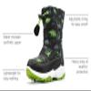 Nova Mountain Boys Girls Little Kids Winter Snow Boots,NF NFWB102 GreenDino 10 view 3