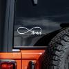Horses Forever Infinity Decal Vinyl Sticker Auto Car Truck Wall Laptop | White | 8" Wide view 1