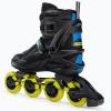 Roces Men's Helium II TIF Lightweight Breathable Adjustable Fitness Sporty Outdoor Four 84mm Wheel Inline Racing Skates with Easy Entry System & Invisible Frame, Black/Lime, 11 view 3
