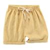 EISHOW 2-7T Toddler Baby Boys Cotton Linen Shorts Kids Summer Casual Solid Shorts Jogger Active Shorts Pants with Drawstring (Yellow,7-8T,7 Years,8 Years) view 1