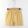 EISHOW 2-7T Toddler Baby Boys Cotton Linen Shorts Kids Summer Casual Solid Shorts Jogger Active Shorts Pants with Drawstring (Yellow,7-8T,7 Years,8 Years) view 2