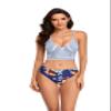 Trunks Women's Split Swimsuit lace high Waist Swimsuit Swimsuits Plus Size Bikini Swimwear view 1