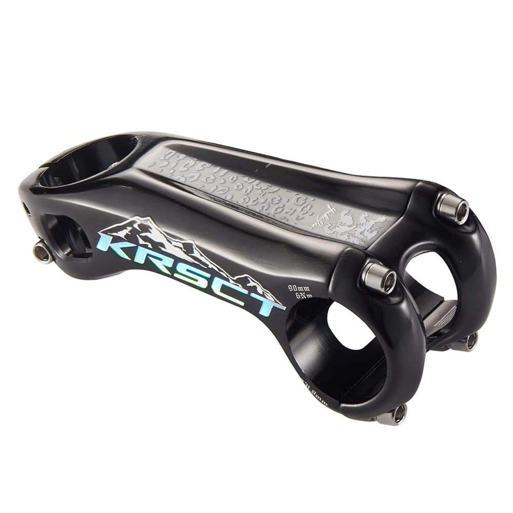 Bicycle Handlebar Stems 28.6x31.8mm Negative 20 Degree Aluminum Alloy CNC Ultra Light Hollow Handlebar Riser for Most Bicycle, Road Bike, MTB, BMX, Fixie Gear, Cycling (Black-Colorful,100mm Length)