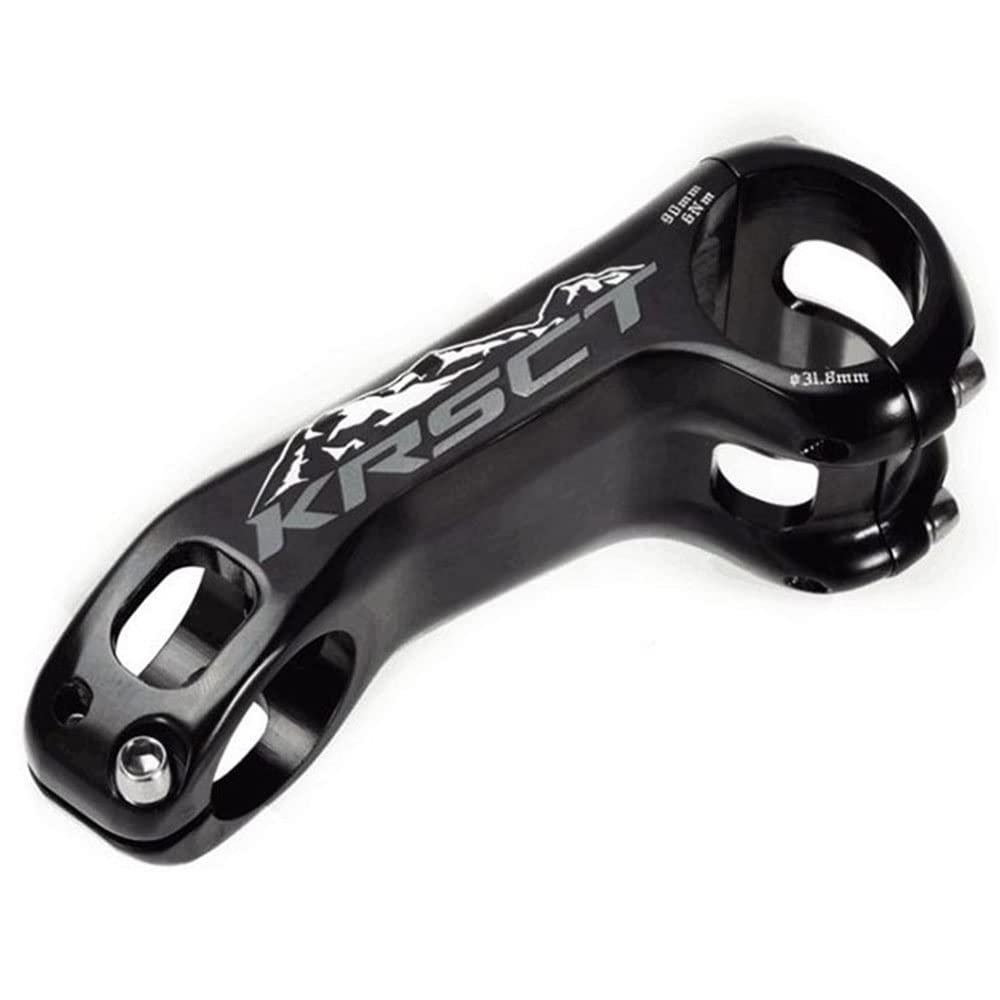 Bicycle Handlebar Stems 28.6x31.8mm Negative 20 Degree Aluminum Alloy CNC Ultra Light Hollow Handlebar Riser for Most Bicycle, Road Bike, MTB, BMX, Fixie Gear, Cycling (Black-Gray,90mm Length)