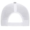 Ashen Fane 6 Panel Heather Blend Twill Structured Low Profile Mesh Back Snapback Trucker Hat, Heather Gray/Heather Gray/White view 3