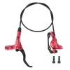 Catazer MTB Oil Hydraulic Disc Brake Set with Brake Levers Caliper Oil Cable Front 800mm Rear 1450mm for Mountain Bike Fat Bike E-Bike Scooter Disc Brake (Red Front) view 1