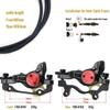 Catazer MTB Oil Hydraulic Disc Brake Set with Brake Levers Caliper Oil Cable Front 800mm Rear 1450mm for Mountain Bike Fat Bike E-Bike Scooter Disc Brake (Red Front) view 2