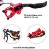 Catazer MTB Oil Hydraulic Disc Brake Set with Brake Levers Caliper Oil Cable Front 800mm Rear 1450mm for Mountain Bike Fat Bike E-Bike Scooter Disc Brake (Red Front) view 3