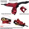 Catazer MTB Oil Hydraulic Disc Brake Set with Brake Levers Caliper Oil Cable Front 800mm Rear 1450mm for Mountain Bike Fat Bike E-Bike Scooter Disc Brake (Red Front) view 4