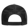Ashen Fane 6 Panel Heather Blend Twill Structured Low Profile Mesh Back Snapback Trucker Hat, Heather Gray/Heather Gray/Black view 3
