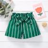 Digood Toddler Baby Girls Shorts Summer Bowknot Casual Striped Printed Cotton Shorts Elastic Waist Pants Clothes(Green,18-24 Months) view 3