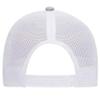 Ashen Fane 6 Panel Heather Blend Twill Structured Low Profile Mesh Back Snapback Trucker Hat, Heather Gray/Black/White view 3