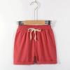 2-7T Toddler Baby Boys Cotton Linen Shorts Kids Summer Casual Solid Shorts Jogger Active Shorts Pants with Drawstring (Red,7-8T,7 Years,8 Years) view 2