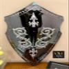 30 Inch Medieval Shield LARP Templar Shield Black Steel Finish Rust Free Metal Knight Shield Light Weight Home Decor view 3