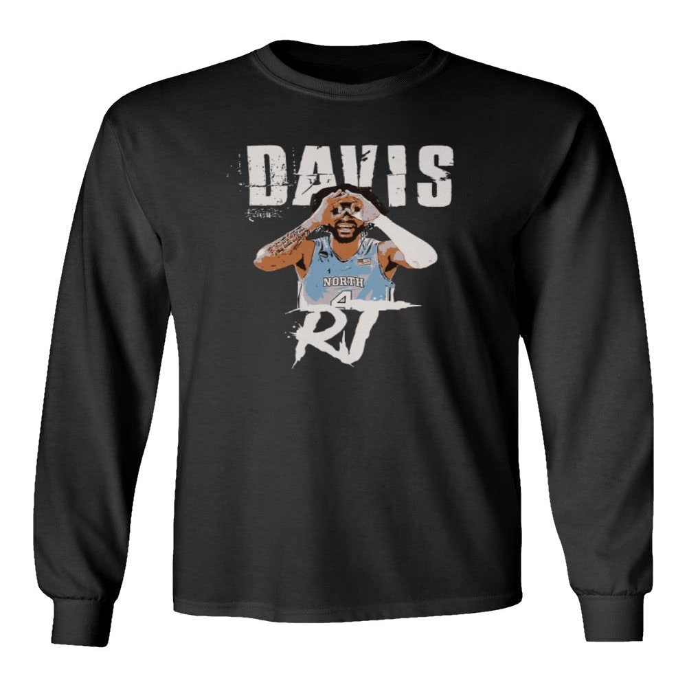 Davis Madness North Carolina Basketball Fans Unisex Long Sleeve T-Shirt (Black, 3X-Large)