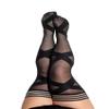 Jackie: Black Ballet Thigh Highs. Petite to Plus Size view 1
