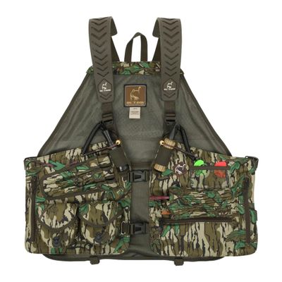 Drake Waterfowl Hunting Time & Motion Gunslinger Turkey Vest with Adjustable Chest/Waist Straps & Detachable Seat, Greenleaf