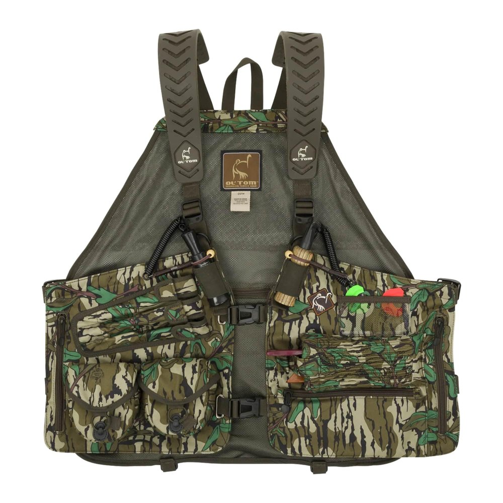 Drake Waterfowl Hunting Time & Motion Gunslinger Turkey Vest with Adjustable Chest/Waist Straps & Detachable Seat, Greenleaf
