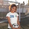 Personalised Women's Italy 2026 Football T-Shirt Short Sleeve | Custom Name and Number | Italy Flag Design (XXL Royal-Blue Multi Color) view 2