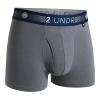 2UNDR Men's Flow Shift 3" Trunk Underwear (Grey, Small) view 1